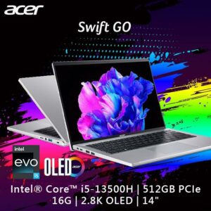 ACER Swift GO SFG14-71-54EW 銀(i5-13500H/16G/512G PCIe/W11/2.8K OLED/14)中古筆電